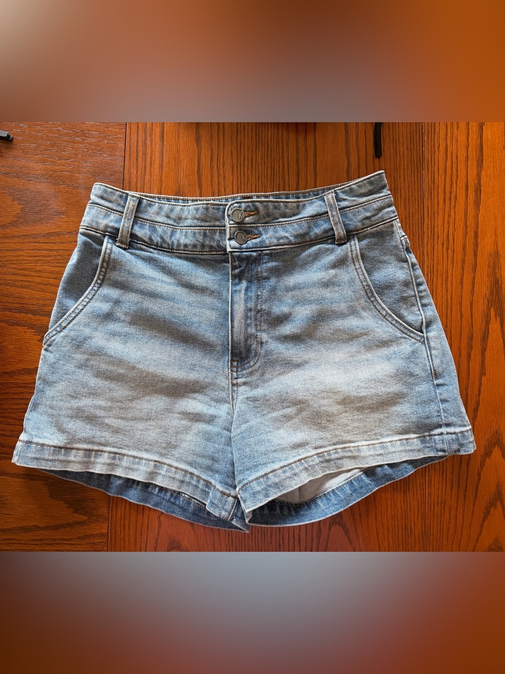 Kut from the Kloth Light Blue High-Waist Denim Shorts Size 4